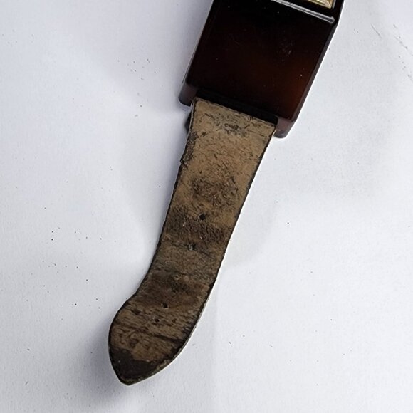 Mount Royal Watch Windup Vintage MCM Womens Brown  Acrylic Lucite Working - Picture 8 of 13